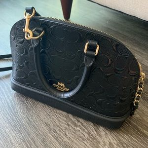 Black Coach Handbag with strap